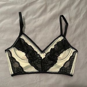 urban outfitters black and nude mesh lace bralette!